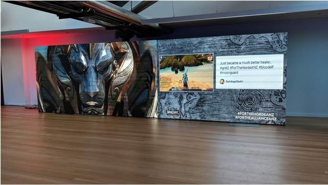 Indoor LED video wall games exhibition hire