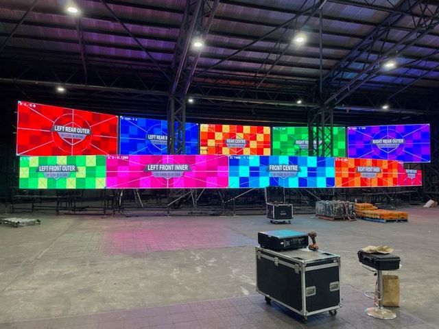 Large music event LED display rental