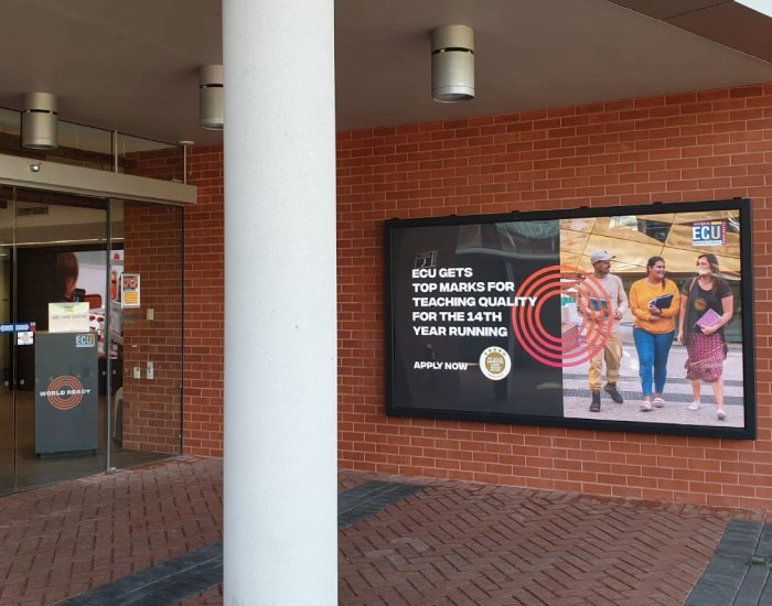 ECU university entrance Perth LED display