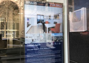 Brady Real Estate Informational LCD Display at Entrance Melbourne