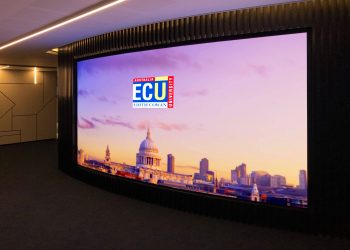 Large Video Wall display inside Edith Cowen University Perth