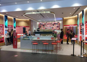 LED displays at Kitkat shop