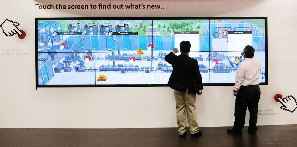 8 screen LCD touch Video Wall